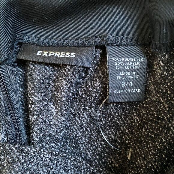 Y2K Express Black and White Plaid Trumpet Midi Skirt - Picture 4 of 5